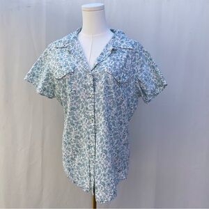 Wrangler Paisley Western Snap Button Short Sleeve Shirt - Women’s XL
